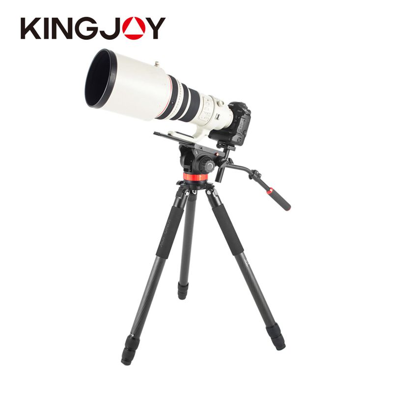 Kingjoy Professional Flexible Carbon Fiber Videocamera Statief K4207