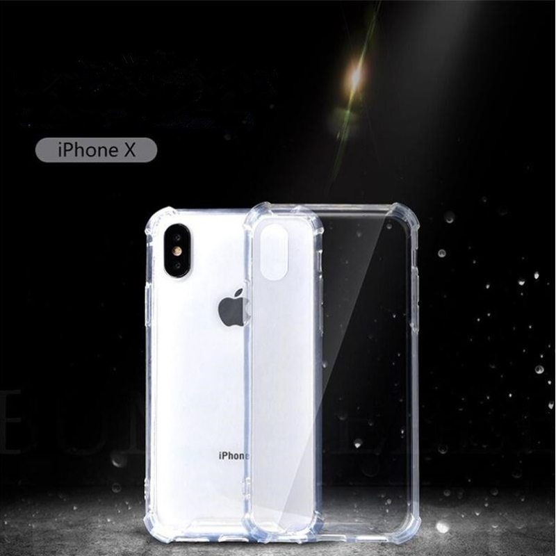 iPhone X / iPhone XS TPU + pc transparant en anti-impact mobiele telefoonhoesje