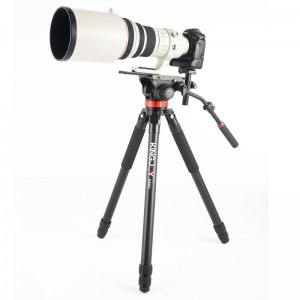 Kingjoy aluminium statiefgreep voor digitale camera met vloeistofkop voor foto K5007