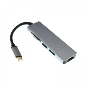 USB Type C Naar HDMI + 2 x USB 3.0 + SD-kaartlezer Hub