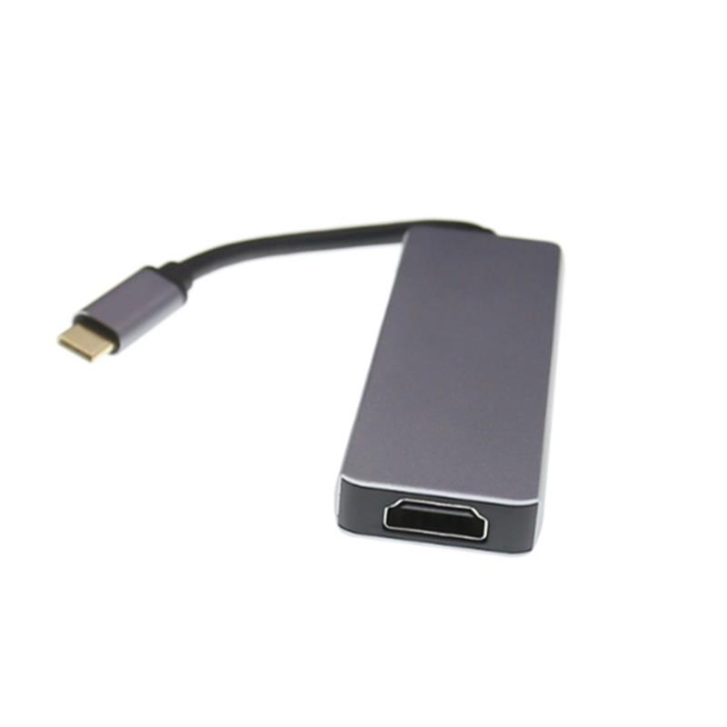 USB Type C Naar HDMI + 2 x USB 3.0 + SD-kaartlezer Hub
