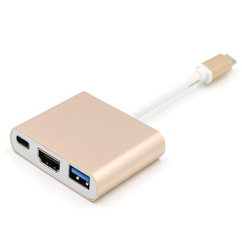 USB Type C NAAR HDMI + USB 3.0 + Type C Hub-adapter