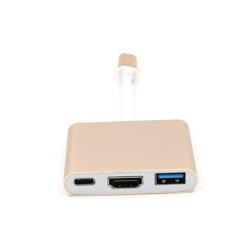 USB Type C NAAR HDMI + USB 3.0 + Type C Hub-adapter
