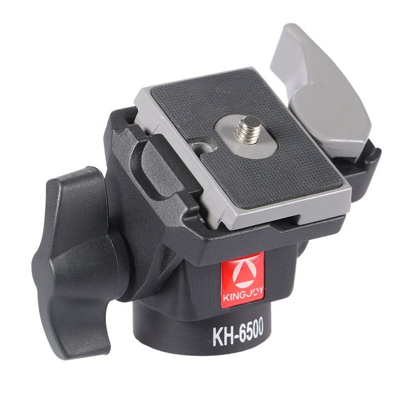 Kingjoy Professional Wearable 2-weg Pan Tilt Aluminium Swivel Camera Fotokop KH-6500