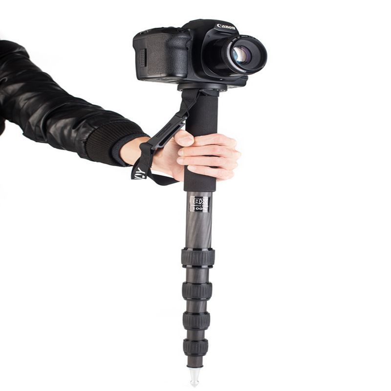 KINGJOY professionele aluminium camera monopod ook voor mobiel selfie stick en laptop licht