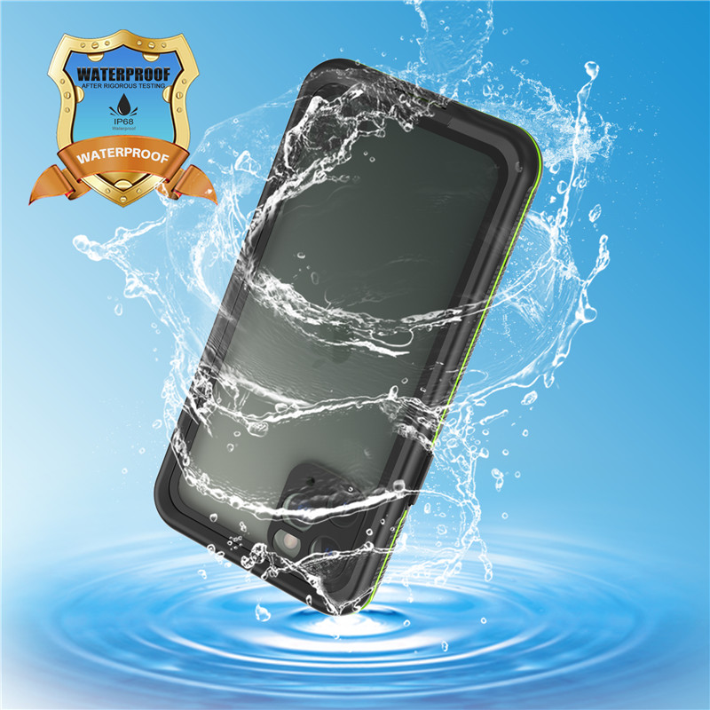 Onderwater telefoonhoes waterdichte houder iPhone 11 pro waterdichte hoes (zwart) met transparante achterkant