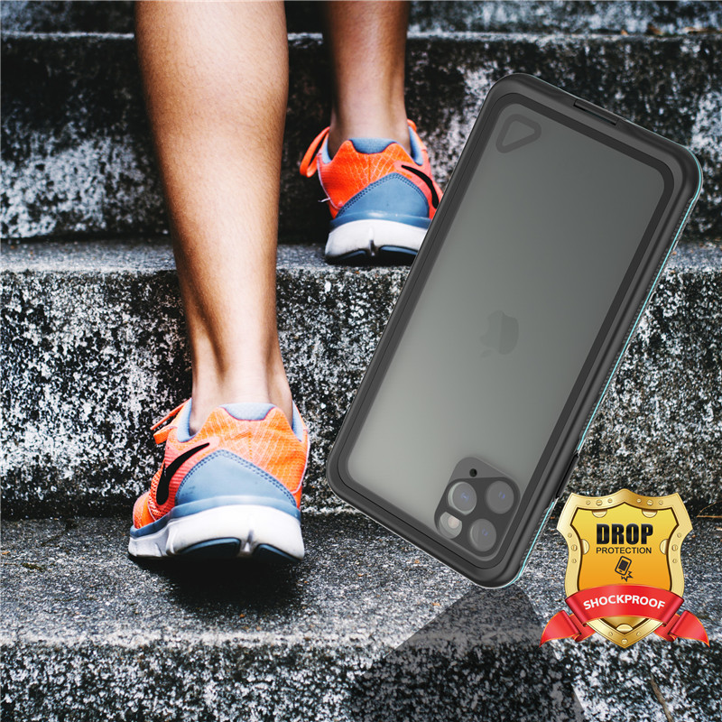 De beste waterdichte iphone 11 pro max case iphone proof case subversible iphone case (blue) met transparante rugdekking