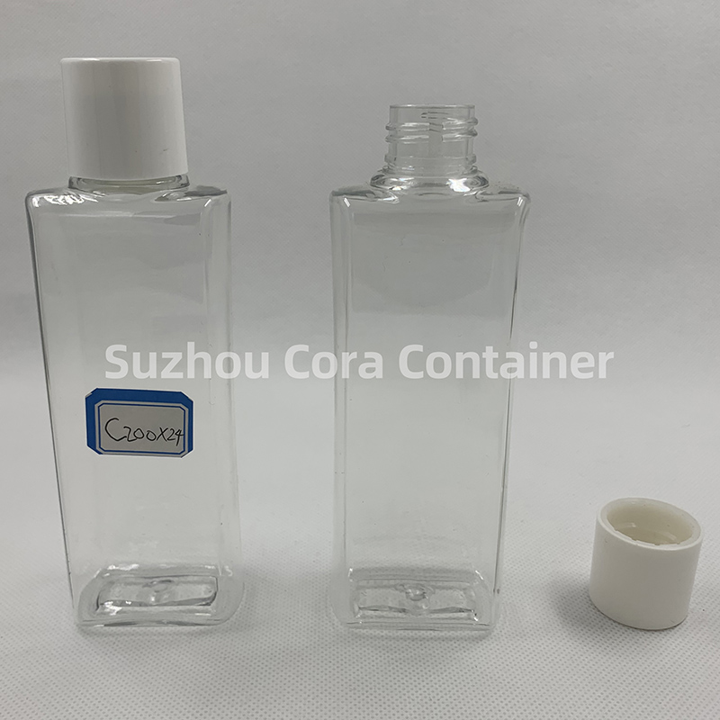 200ml Neck Size 24mm Pet Plastic Cosmetic Bottle met schroefdop