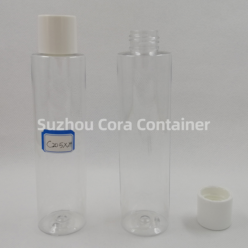 205ml Neck Size 24mm Pet Plastic Cosmetic Bottle met schroefdop