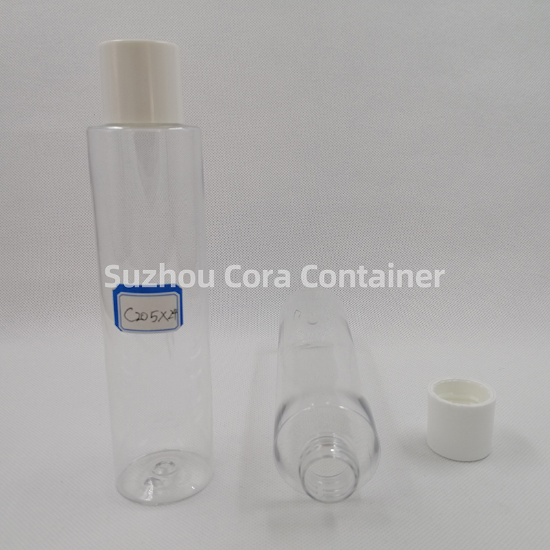205ml Neck Size 24mm Pet Plastic Cosmetic Bottle met schroefdop
