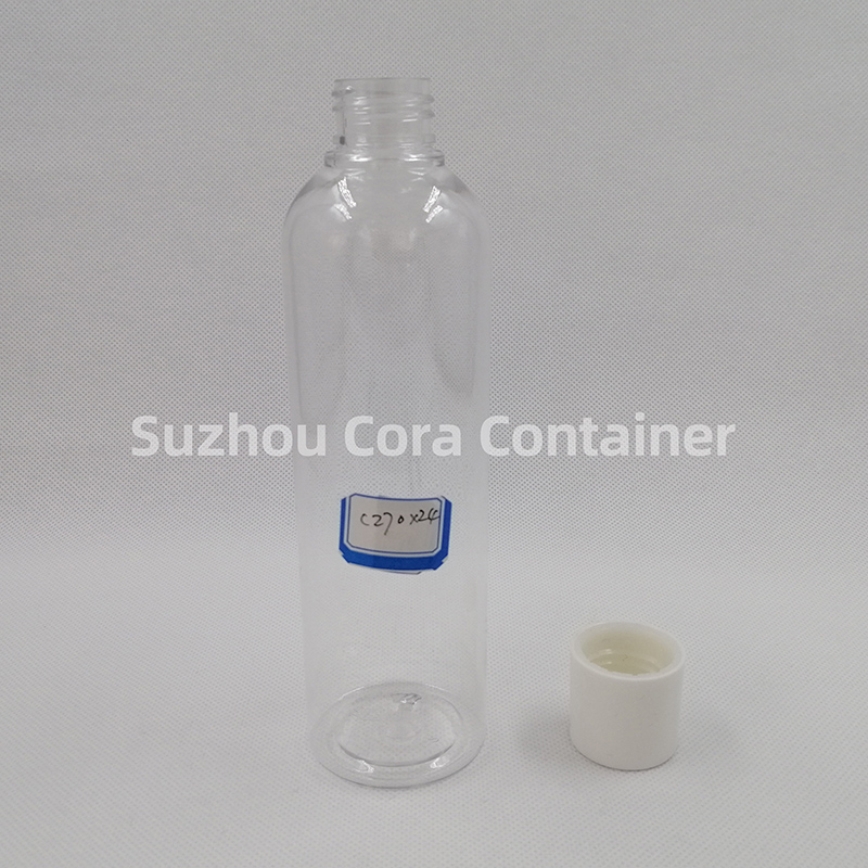 270ml Neck Size 24mm Pet Plastic Cosmetic Bottle met schroefdop