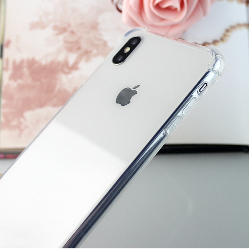 Zeer heldere TPU + pc iPhone XS Max telefoonhoes met anti-impact hoeken