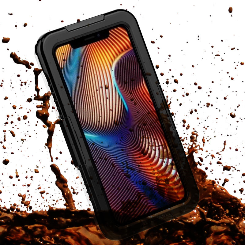 De beste waterdichte zaak appelwaterdichte zaak waterdichte case zak voor iphone XR (Black)