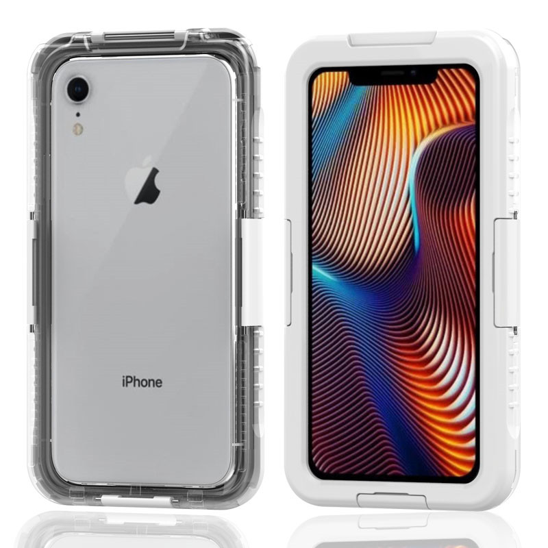 De beste waterdichte poederbestendige sneeuwbestendige iphone XR case () White)
