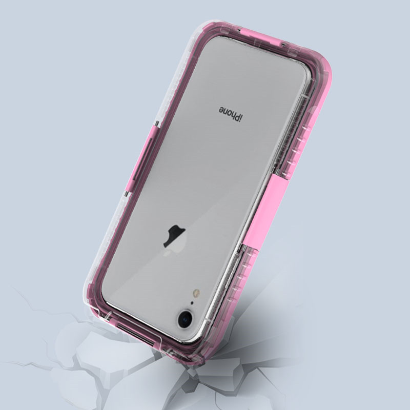 Goedkope iphone XR case lifeproof wher&; om onderwater iphone case waterdicht te kopen voor telefoon en portemonnee (Pink)