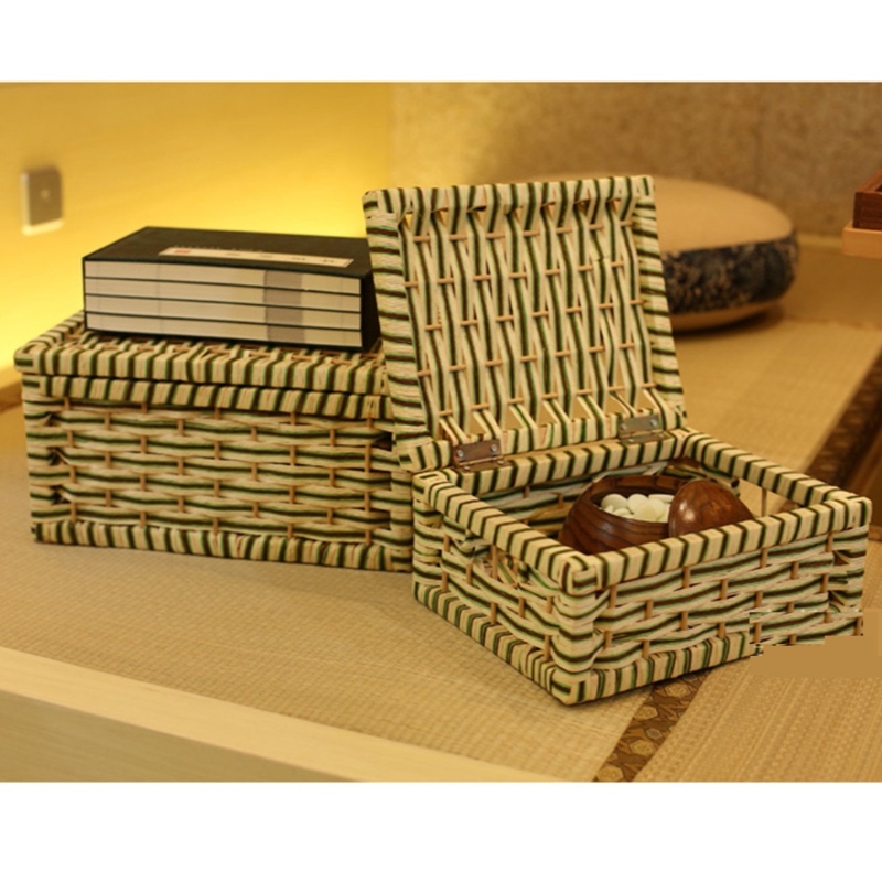 Lined Storage Basket met Lid