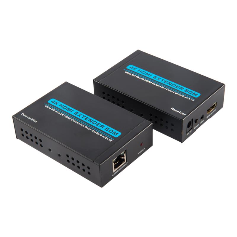 V1.4 4K HDMI-extender 50 m via Single cat5e / 6-kabel Ondersteuning Ultra HD 4Kx2K / 30Hz