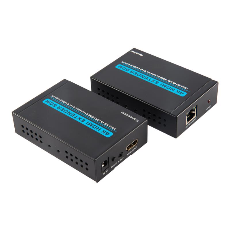 V1.4 4K HDMI-extender 50 m via Single cat5e / 6-kabel Ondersteuning Ultra HD 4Kx2K / 30Hz