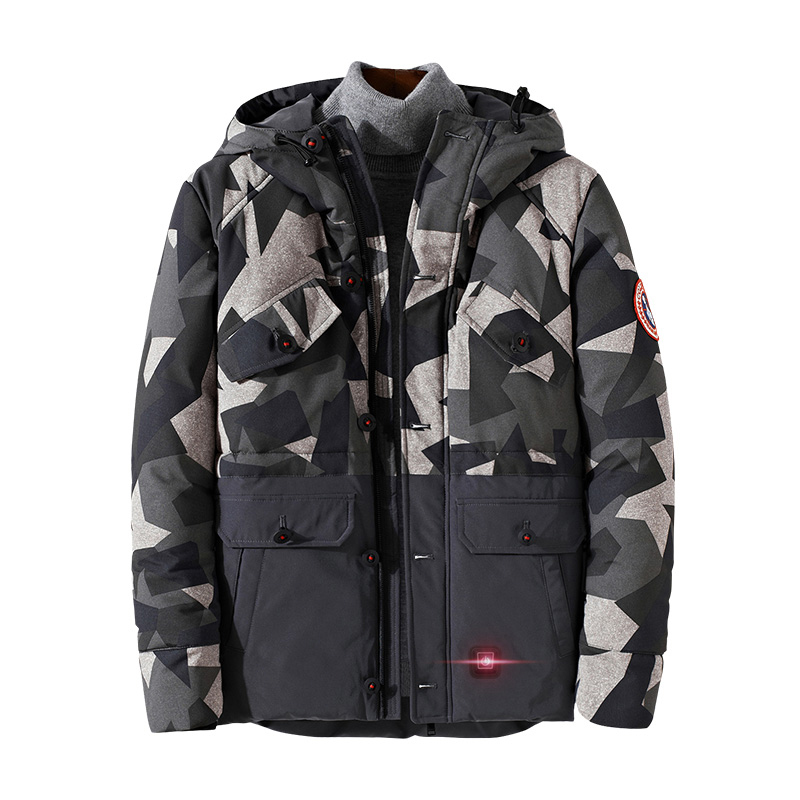 Winter Custom USB Battery Bluetooth Safety Hunting Heated Jacket 7.4V of 12V Heated Coats en Warm Clothing