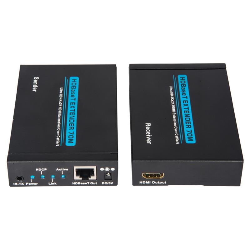V1.4 4K HDBaseT HDMI Extender 100m over single cat5e/6 kabel 70m@4Kx2K/30Hz,100m@1080P/60Hz