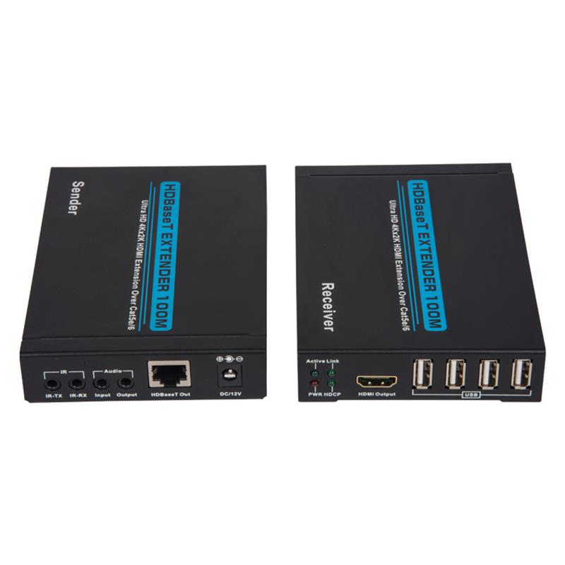 V1.4 4K HDBaseT HDMI KVM Extender 100m over single cat5e/6 cable100m@4Kx2K/30Hz