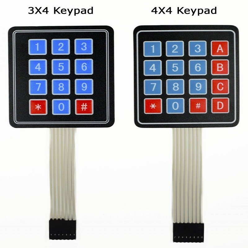 Aangepaste slimme elektronica 3x4 matrix matrix membraanschakelaar Toetsenbord 12 sleutel 4 * 3 4X3 toetsenbord 3 * 4