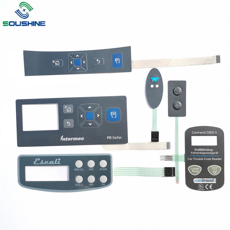 Aangepaste Waterproof Prototype Cafe Machine Membrane Switch met LED