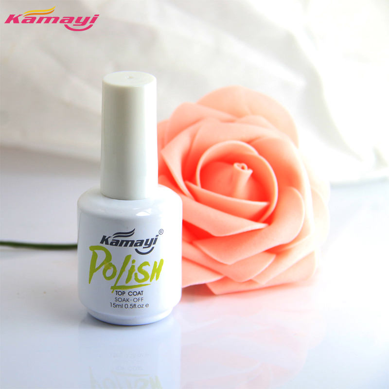 2019 nieuwe 15 ml Kamayi gehard hoogglans langdurig no-wipe topcoat nagel gel polish losweken uv gel private my label