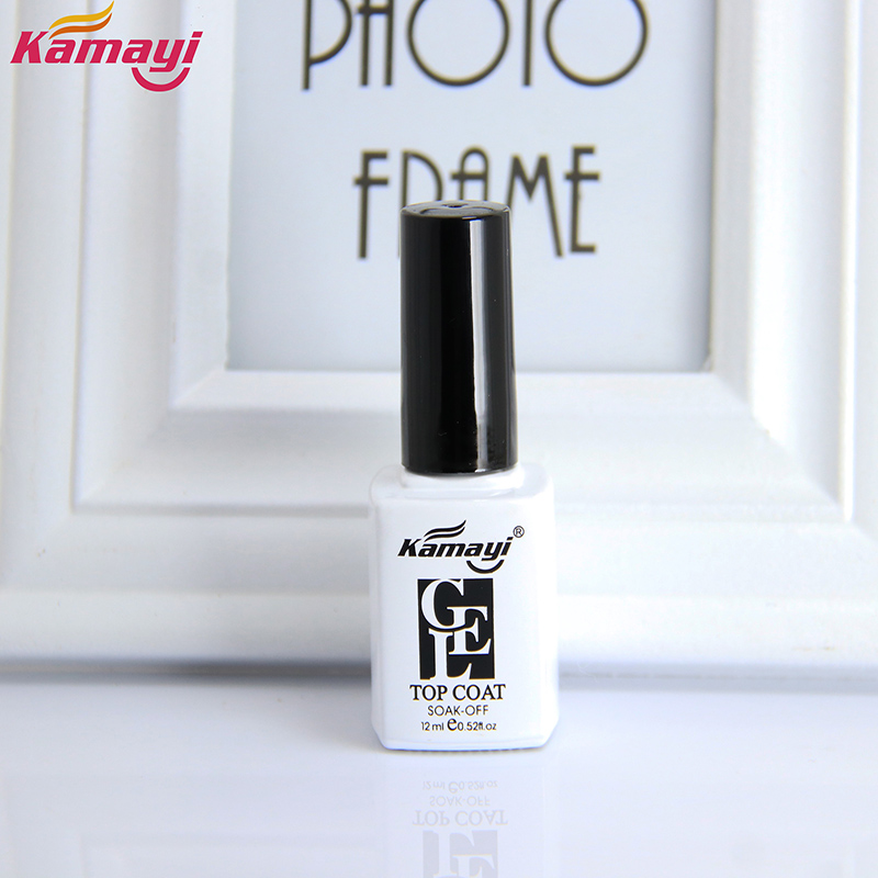 Kamayi heet verkoop nail art design make-up manicure langdurige stralende glans uv gel nagellak geharde top coat gel