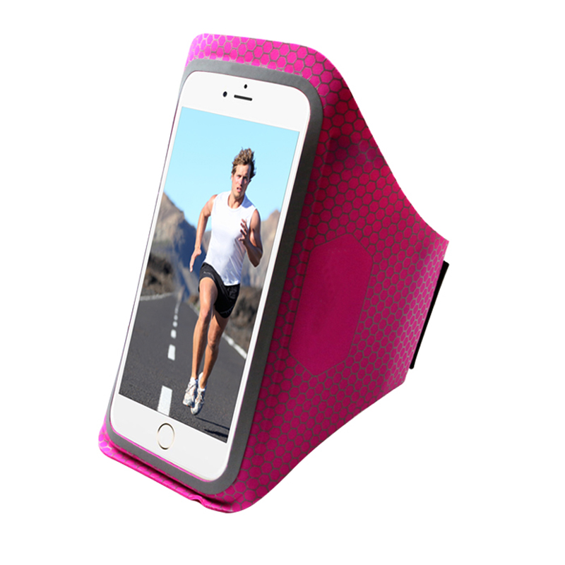 Aangepaste elastische reflectieve Fitness Smartphone Case Sport Armband