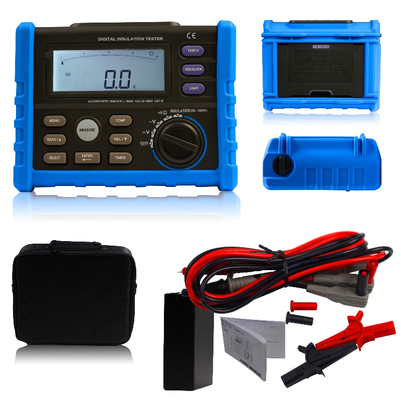 Digitale megohmmeter megger isolatieweerstandstester Hoogspanning digitale isolatietester Megger aarde