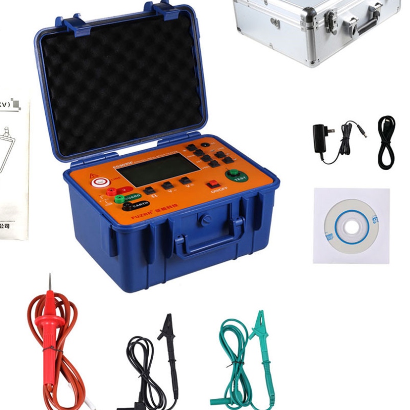 10KV hoogspanning digitale isolatietester tot 1000G Ohm met multimeter met USB