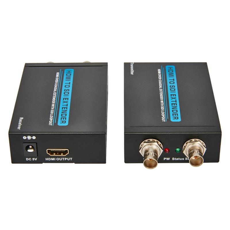 HDMI naar SDI-extender 100 m HDMI over coaxiale extender met SDI-uitgang