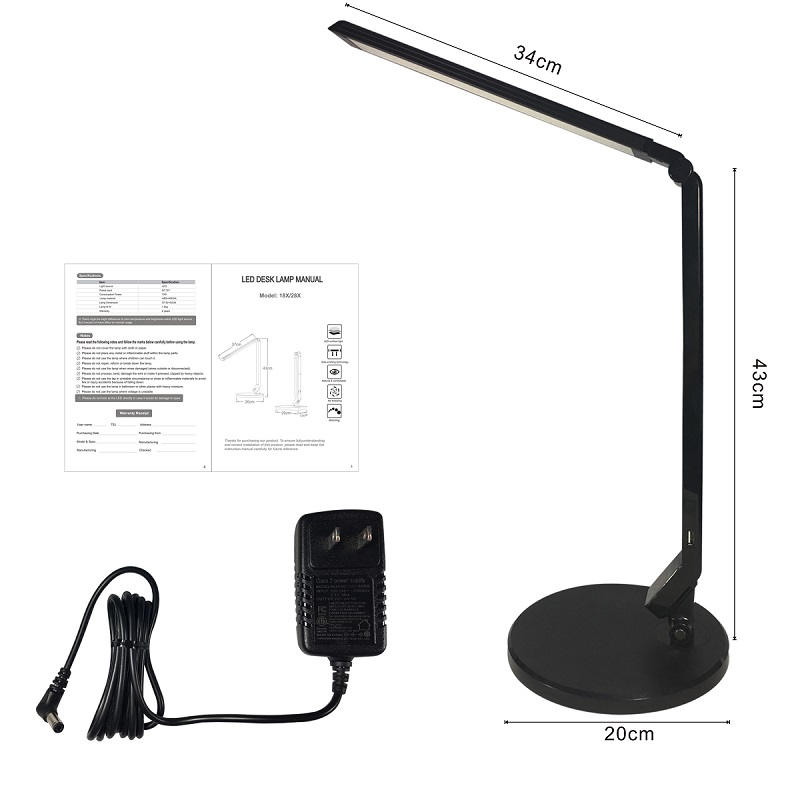 186 Oog bescherming voor het lezen van tafellamp, metaallezen van vouwtafel lamp, study room student partij geleide tafellamp