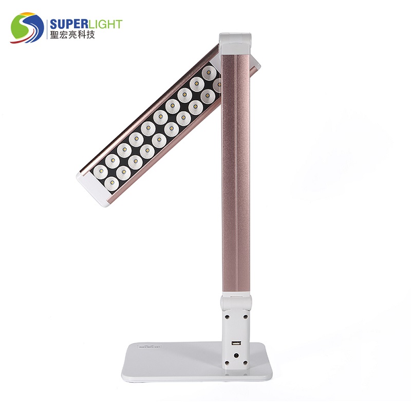 1683 Vouwbare Flexibele led USB Port Hotel Desk Lamp