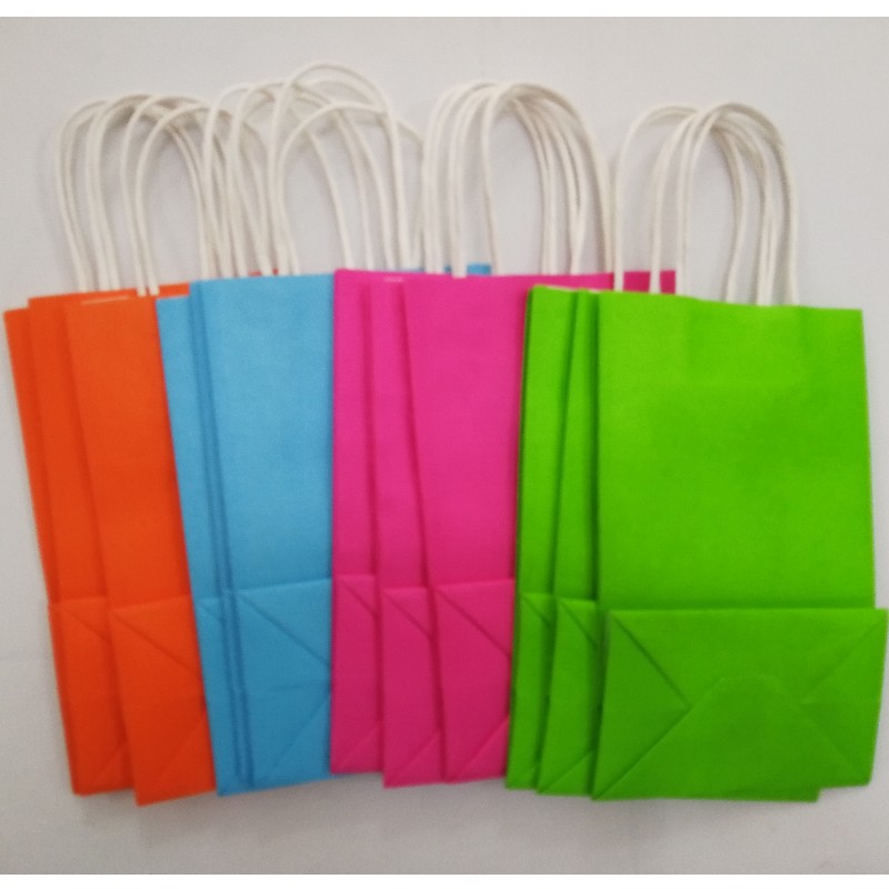Bruine Kraft Paper Carrier Bag Recycleerbare Handtassen