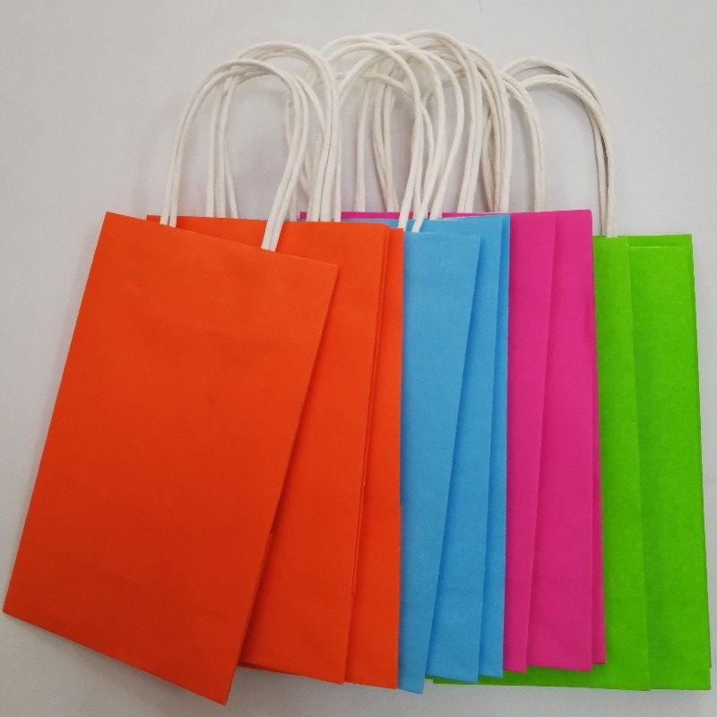 Bruine Kraft Paper Carrier Bag Recycleerbare Handtassen