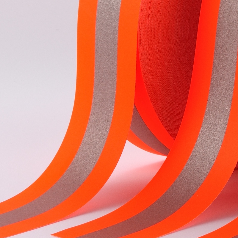 Y-703 Flame retardant warning tape --Orange-Silver-Orange