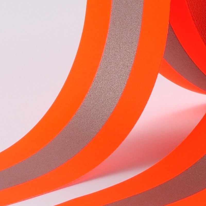 Y-703 Flame retardant warning tape --Orange-Silver-Orange