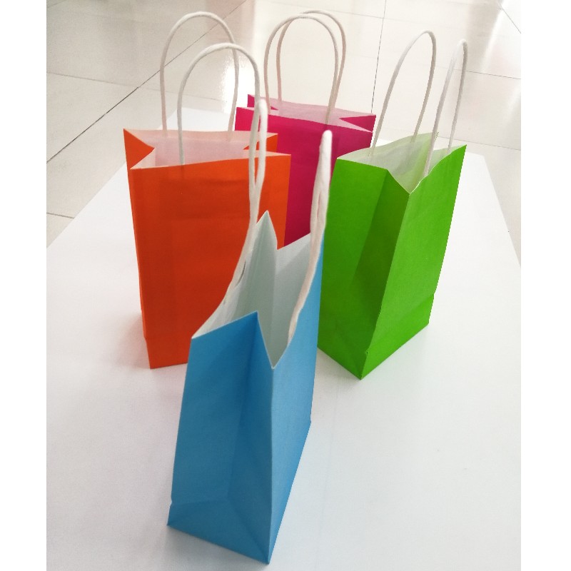 Wholesale Custom Logo Gedrukte kruideniersverpakking Craft Brown Kraft Paper Shopping Bag met Handle