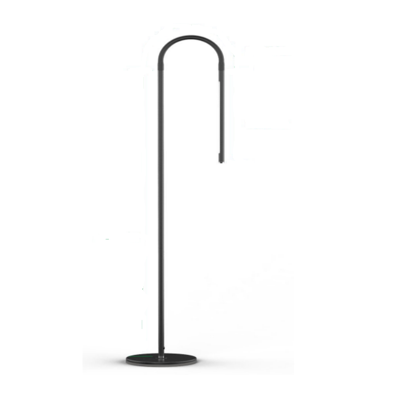 518 7w moderne minimalistische legering vloer verlichting interieur verticale strip zwarte aluminium staande vloerlamp