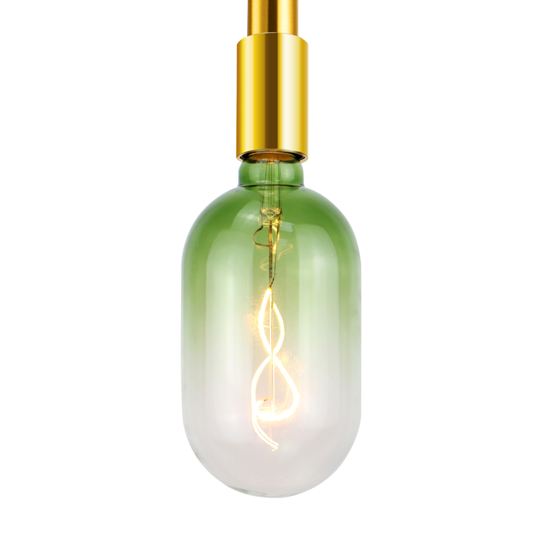 Tank blauw 60-350 lumen koffie bar deco geleid spiraal geel gloeidraad grote bolmaat