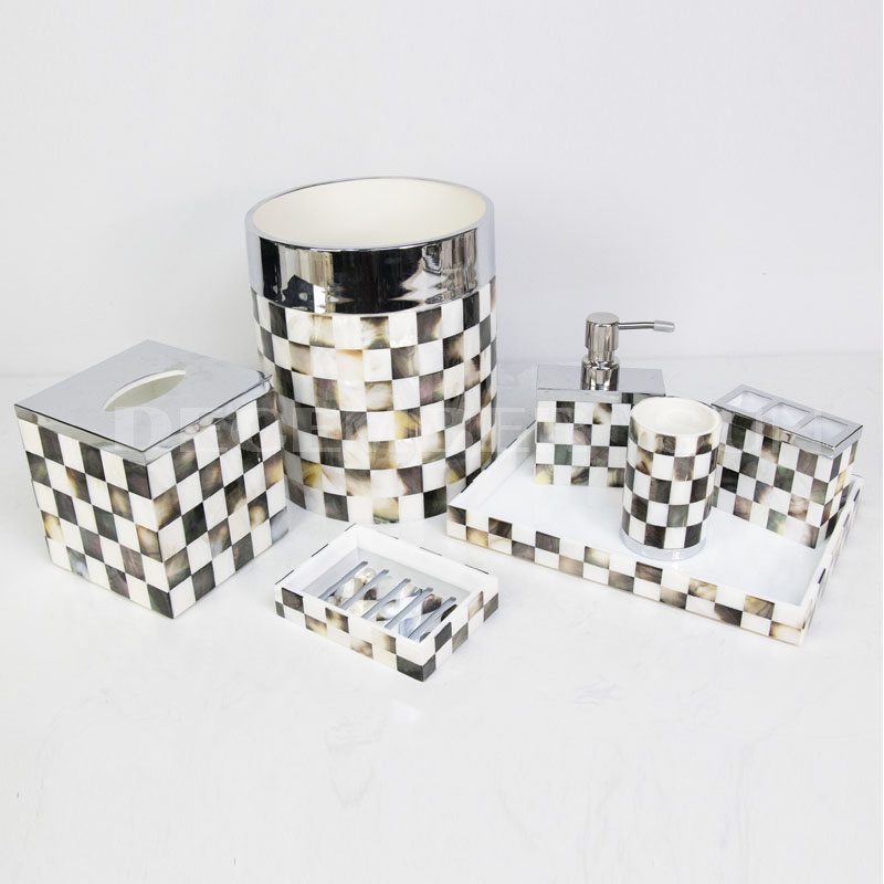 Mooi design hotel hars badkamer accessoires set