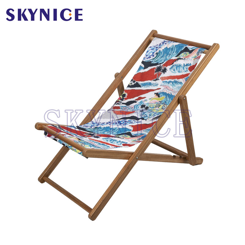 Aangepaste afmetingen Houtstrand Canvas Stoel