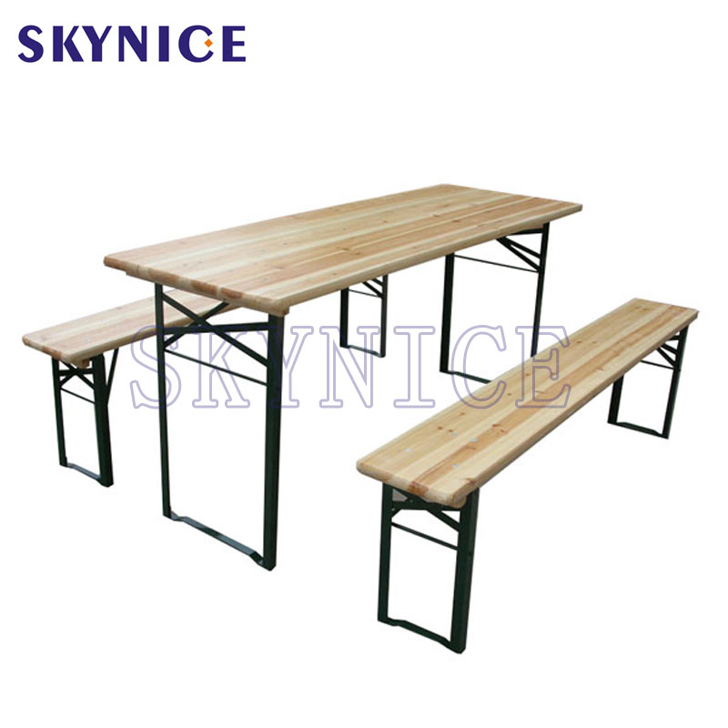 Houten opvouwbare biertafelset