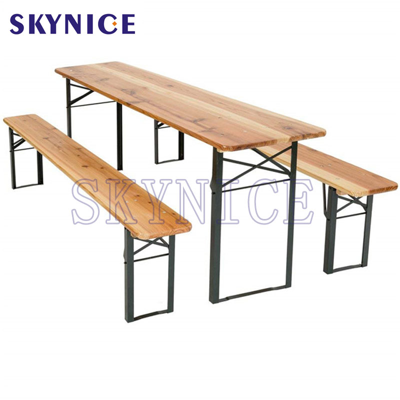 Biertuin set van 1 tafel en 2 banken