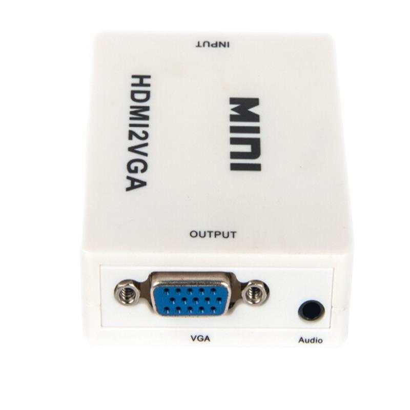 Mini formaat HDMI naar VGA + Audio Converter 1080P