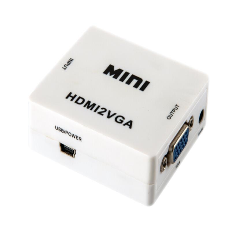 Mini formaat HDMI naar VGA + Audio Converter 1080P