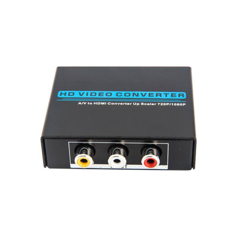 AV / CVBS NAAR HDMI + AUDIO Converter (Up Scaler 720P / 1080P)