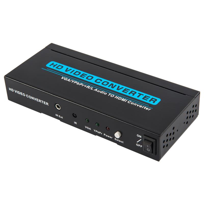 VGA / YPbPr + R / L Audio naar HDMI Converter 1080P